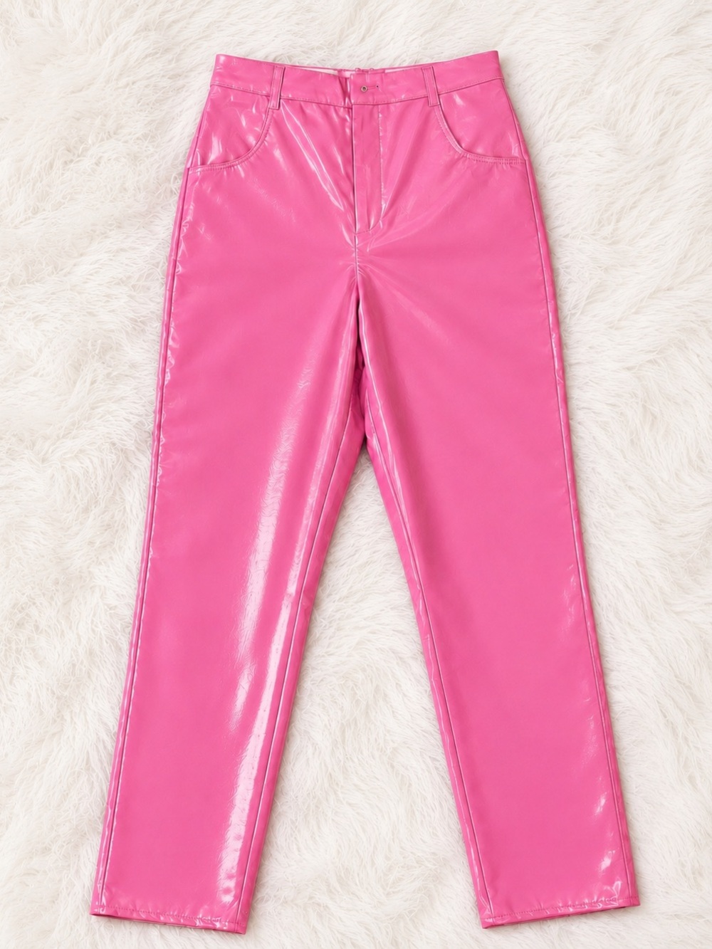 Missguided + Bright Pink Faux Leather Pants for Kids
